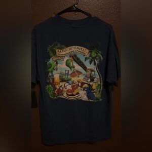 Margaritaville Navy Short-Sleeve Kids Tee with Tropical Graphic